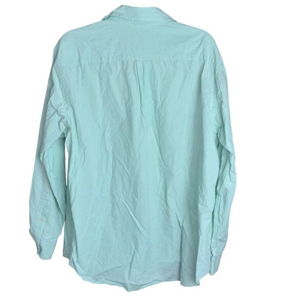 vineyard vines whale shirt mens large plaid green white long sleeve button shirt - Picture 3 of 11